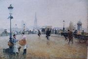 Leon-Jules Lemaitre Le Pont Corneille, Rouen oil painting artist